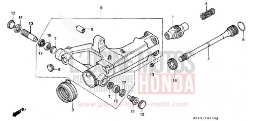 BRAS OSCILLANT NTV650V de 1997
